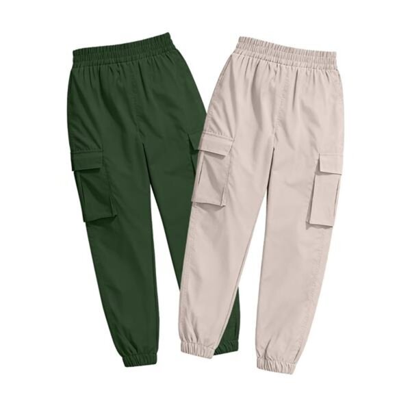 2 Piece Elastic Waist Cargo Pants - Picture 11 of 16